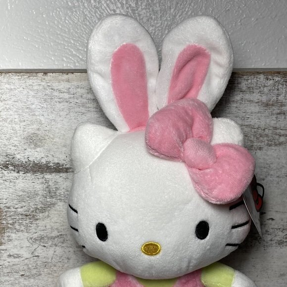 2023 Sanrio Hello Kitty Easter Bunny Rabbit Ears Stuffed Plush Strawberry 11" - Picture 3 of 14